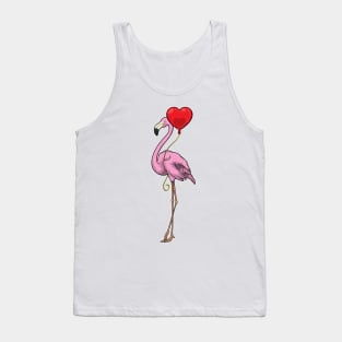 Flamingo Heart Balloon Tank Top